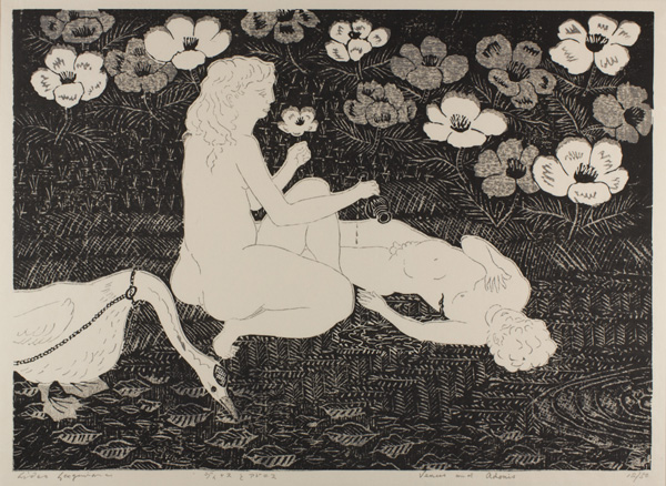 Hagiwara Hideo (1913–2007) Venus and Adonis, from the portfolio Greek Mythology